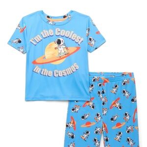 This Major Cuddles Two-Piece Pajama Set astronaut print XS 4/5